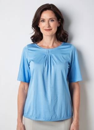 Tricou guler rotund mâneci scurte albastru RABE femeie