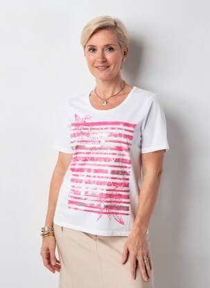 Tricou serigrafie mâneci scurte roz GERRY WEBER femeie
