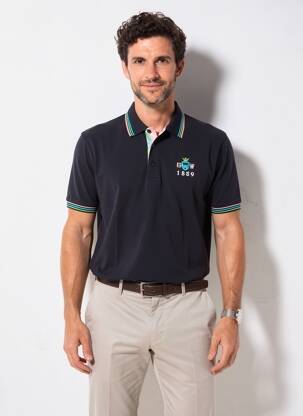 Polo croială dreaptă mâneci scurte negru BLACK WELLIS bărbat