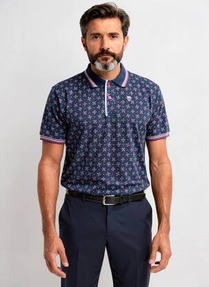 Polo croială dreaptă mâneci scurte albastru BLACK WELLIS bărbat