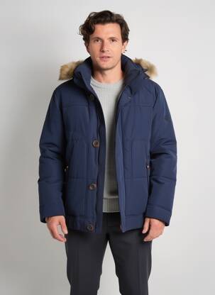 Parka mâneci lungi fără glugă albastru CALAMAR bărbat