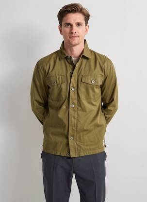 Jachete casual închidere cu nasturi pe față verde IRON AND RESIN bărbat