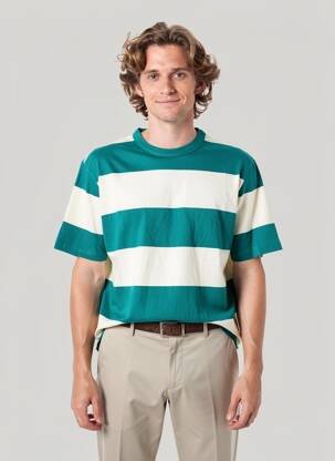 Tricou elasticitate mâneci scurte verde IRON AND RESIN bărbat