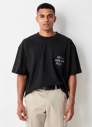 Tricou elasticitate mâneci scurte negru IRON AND RESIN bărbat
