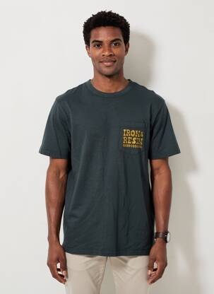 Tricou elasticitate mâneci scurte gri IRON AND RESIN bărbat