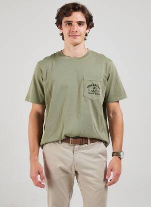 Tricou elasticitate mâneci scurte verde IRON AND RESIN bărbat