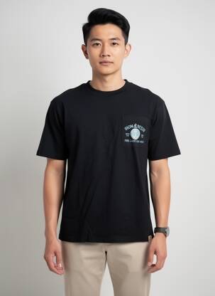 Tricou elasticitate mâneci scurte negru IRON AND RESIN bărbat