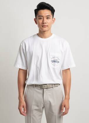 Tricou bio mâneci scurte alb IRON AND RESIN bărbat