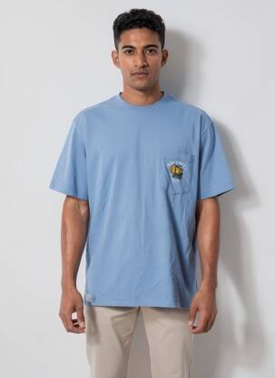 Tricou bio mâneci scurte albastru IRON AND RESIN bărbat