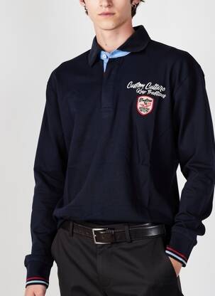 Polo mâneci lungi mâneci lungi negru DAYTONA bărbat