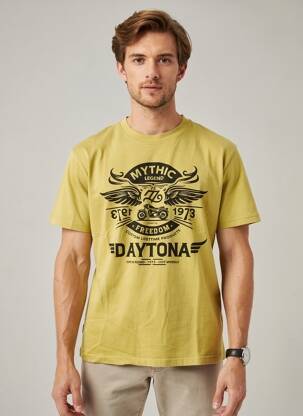 Tricou elasticitate mâneci scurte verde DAYTONA bărbat