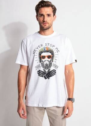Tricou elasticitate mâneci scurte alb DAYTONA bărbat