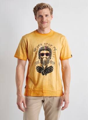 Tricou elasticitate mâneci scurte portocalie DAYTONA bărbat