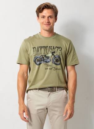 Tricou elasticitate mâneci lungi verde DAYTONA bărbat