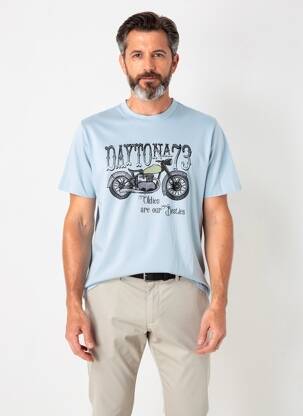 Tricou elasticitate mâneci lungi albastru DAYTONA bărbat