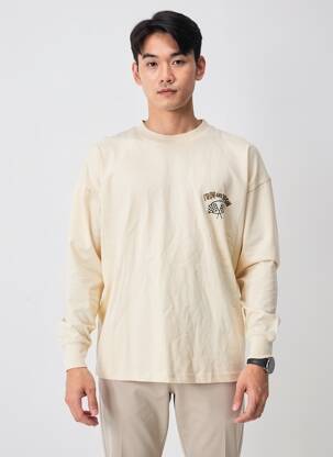 Tricou croială cambrată mâneci lungi bej IRON AND RESIN bărbat