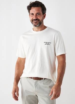 Tricou croială cambrată mâneci scurte bej DAYTONA bărbat