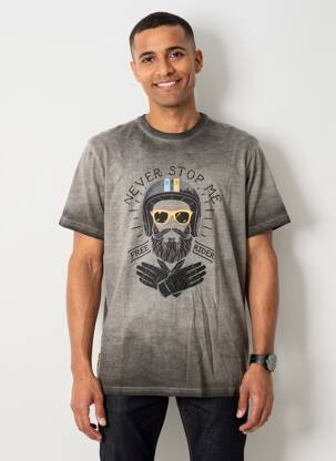 Tricou elasticitate mâneci scurte gri DAYTONA bărbat