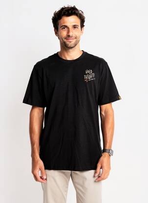 Tricou croială dreaptă mâneci scurte negru DAYTONA bărbat