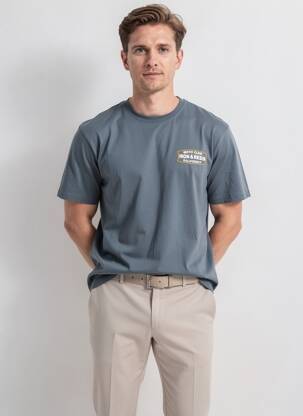Tricou elasticitate mâneci scurte gri IRON AND RESIN bărbat
