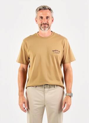 Tricou elasticitate mâneci scurte bej DAYTONA bărbat