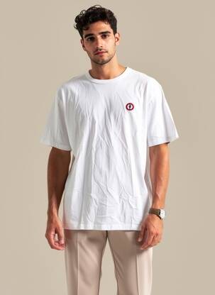 Tricou broderie mâneci scurte alb MARINE NATIONALE bărbat