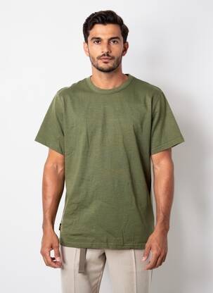 Tricou croială dreaptă mâneci scurte verde DAYTONA bărbat