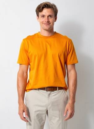 Tricou croială dreaptă mâneci scurte portocalie DAYTONA bărbat