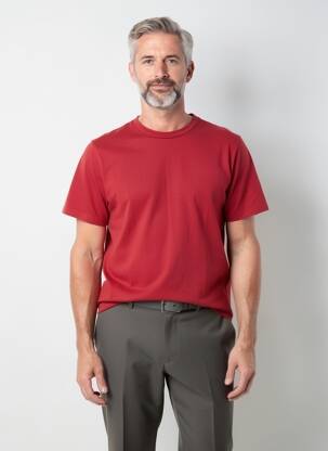 Tricou croială dreaptă mâneci scurte roșu DAYTONA bărbat