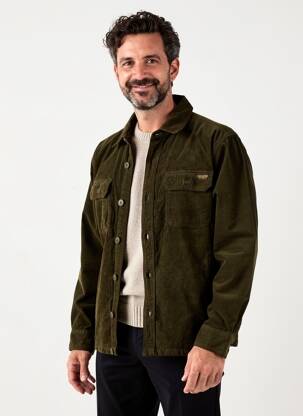 Jachete casual închidere cu nasturi pe față verde DAYTONA bărbat