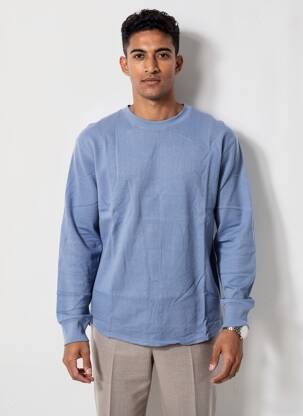 Tricou croială dreaptă mâneci lungi albastru IRON AND RESIN bărbat