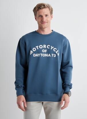 Hanorac broderie mâneci lungi albastru DAYTONA bărbat