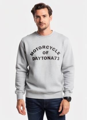 Hanorac broderie mâneci lungi gri DAYTONA bărbat