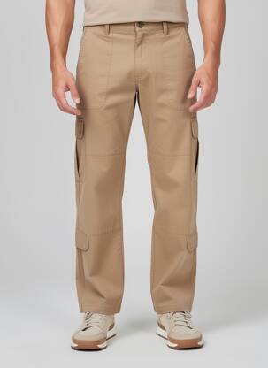 Pantalon cargo croială dreaptă mărime normală maro IRON AND RESIN bărbat
