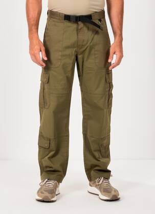 Pantalon cargo buzunare mărime normală verde IRON AND RESIN bărbat