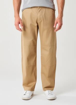 Pantalon chino țesătură poplin mărime normală bej DAYTONA bărbat
