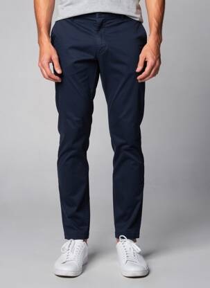 Pantalon chino țesătură poplin mărime normală albastru DAYTONA bărbat