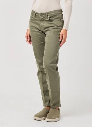 Pantalon slim elasticitate mărime normală verde ARMITA femeie