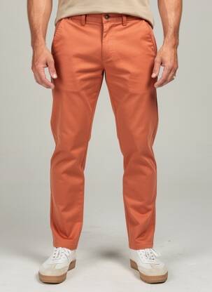 Pantalon chino buzunare mărime normală portocalie YVES ENZO bărbat