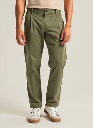 Pantalon chino buzunare mărime normală verde STREET ONE bărbat
