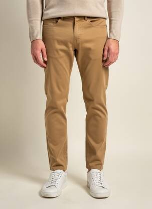 Pantalon slim închidere cu fermoar sub clapetă cu nasturi mărime normală maro STREET ONE bărbat