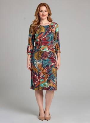 Rochie midi mâneci 3/4 mâneci 3/4 albastru KING LOUIE femeie