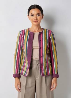 Jachete casual guler rotund violet LA FIANCÉE femeie
