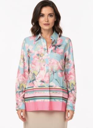 Bluză țesătură poplin mâneci lungi roz BETTY BARCLAY femeie