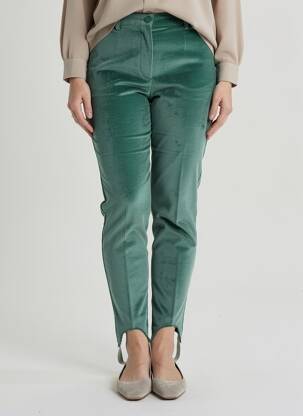 Pantalon slim elasticitate mărime normală verde LUCCHINI femeie