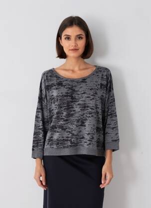 Top mâneci lungi mâneci lungi gri CBK femeie