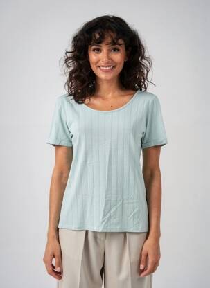 Tricou elasticitate mâneci scurte verde TBS femeie