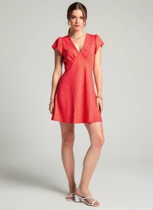 Rochie scurtă mâneci scurte mâneci scurte roșu LEVI'S femeie