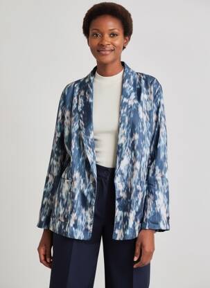 Jachete casual guler tip costum albastru MOLLY BRACKEN femeie