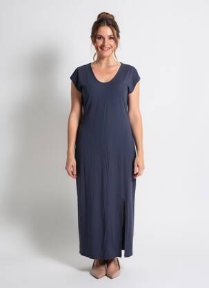Rochie lungă mâneci scurte mâneci scurte albastru ESPRIT DE LA MER femeie